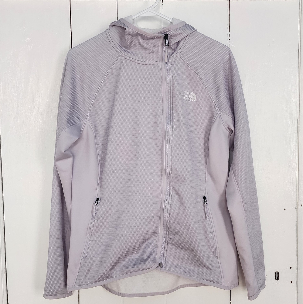 The North Face Women's Arcada Hoodie Full Asymmetrical Zip Light Purple Size L
